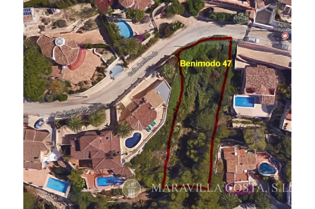 Wohngrundstück in Moraira(Benimeit) te koop, grondstuk 800 m², ref.: MV-2356-4