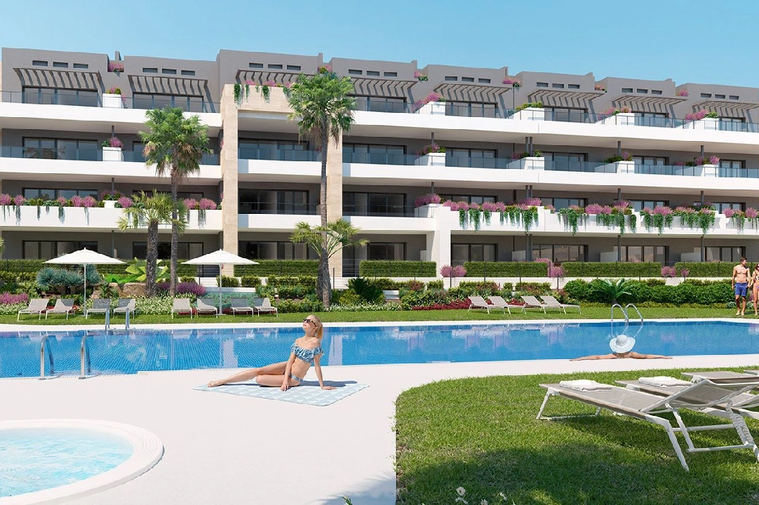 Etagen Apartment in Playa Flamenca te koop, woonoppervlakte 112 m², Staat Eerste bewoning, Airconditioning, 3 slapkamer, 2 badkamer, Zwembad, ref.: HA-PFN-100-A03-10
