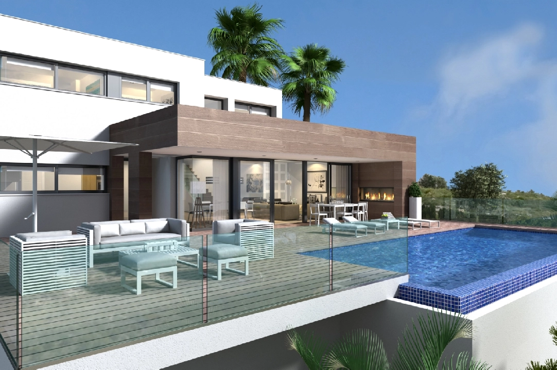 Villa in Cumbre del Sol(Residencial Plus Jazmines) te koop, woonoppervlakte 239 m², grondstuk 932 m², 3 slapkamer, 4 badkamer, Zwembad, ref.: VA-AJ093-1
