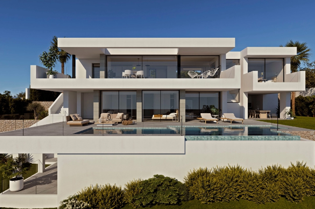 Villa in Cumbre del Sol(Residencial Plus Jazmines) te koop, woonoppervlakte 242 m², grondstuk 1158 m², 3 slapkamer, 5 badkamer, Zwembad, ref.: VA-AJ244-1