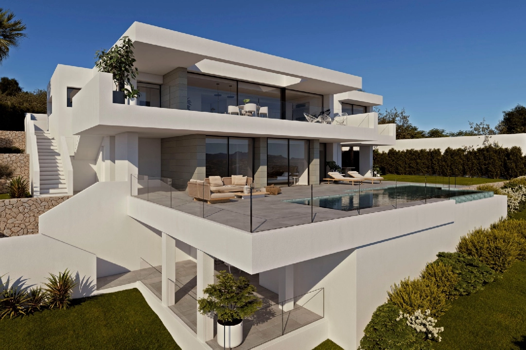 Villa in Cumbre del Sol(Residencial Plus Jazmines) te koop, woonoppervlakte 242 m², grondstuk 1158 m², 3 slapkamer, 5 badkamer, Zwembad, ref.: VA-AJ244-2
