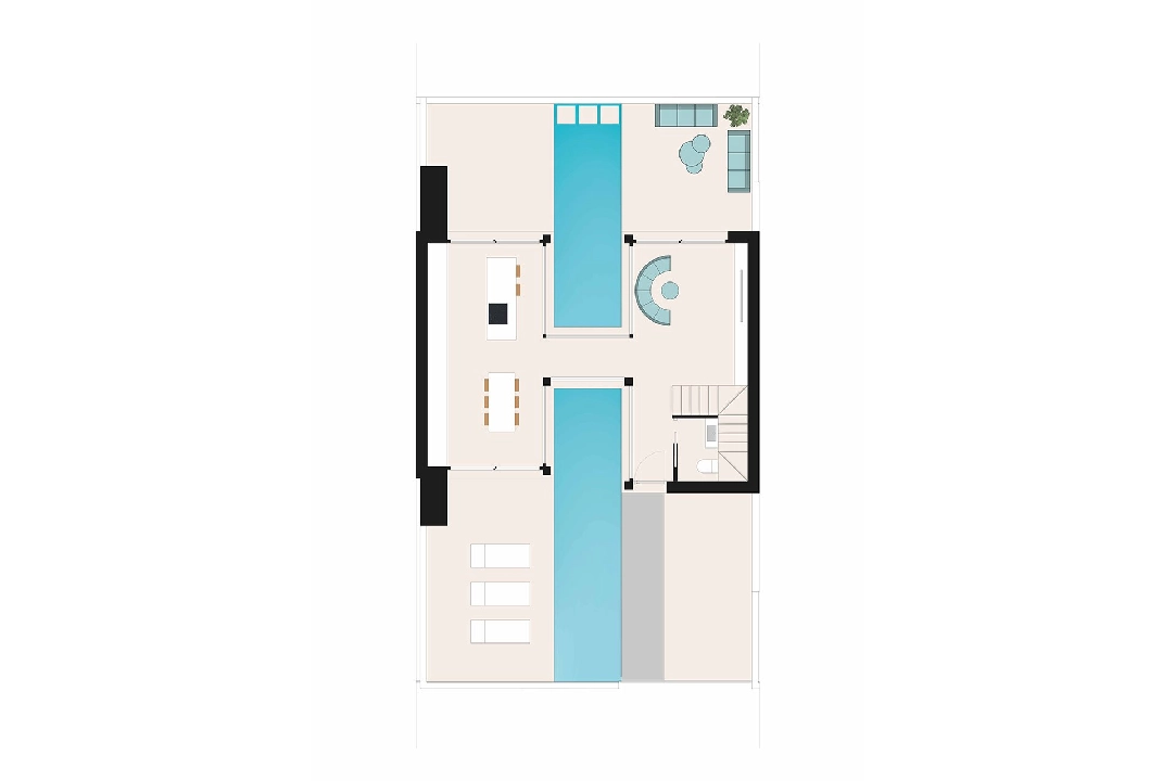 Reihenhaus in Formentera del Segura te koop, woonoppervlakte 217 m², Staat Eerste bewoning, Airconditioning, grondstuk 175 m², 3 slapkamer, 2 badkamer, Zwembad, ref.: HA-FRN-131-R01-11