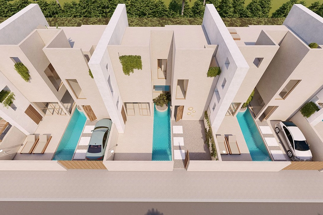 Reihenhaus in Formentera del Segura te koop, woonoppervlakte 217 m², Staat Eerste bewoning, Airconditioning, grondstuk 175 m², 3 slapkamer, 2 badkamer, Zwembad, ref.: HA-FRN-131-R01-9