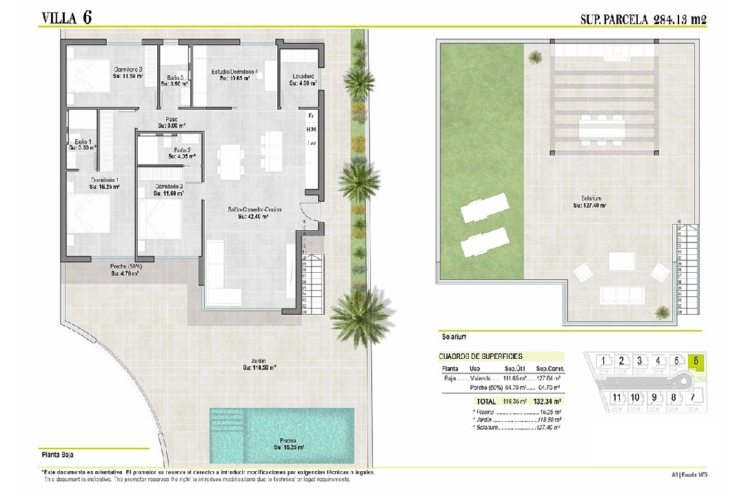 Villa in Alhama de Murcia te koop, woonoppervlakte 260 m², Staat Eerste bewoning, grondstuk 284 m², 4 slapkamer, 3 badkamer, Zwembad, ref.: HA-AHN-111-E03-7