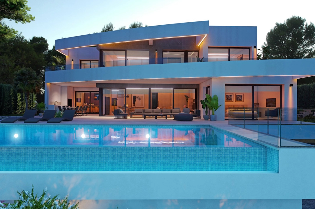 Villa in Moraira te koop, woonoppervlakte 311 m², Airconditioning, grondstuk 1003 m², 4 slapkamer, 4 badkamer, Zwembad, ref.: CA-H-1535-AMB-2
