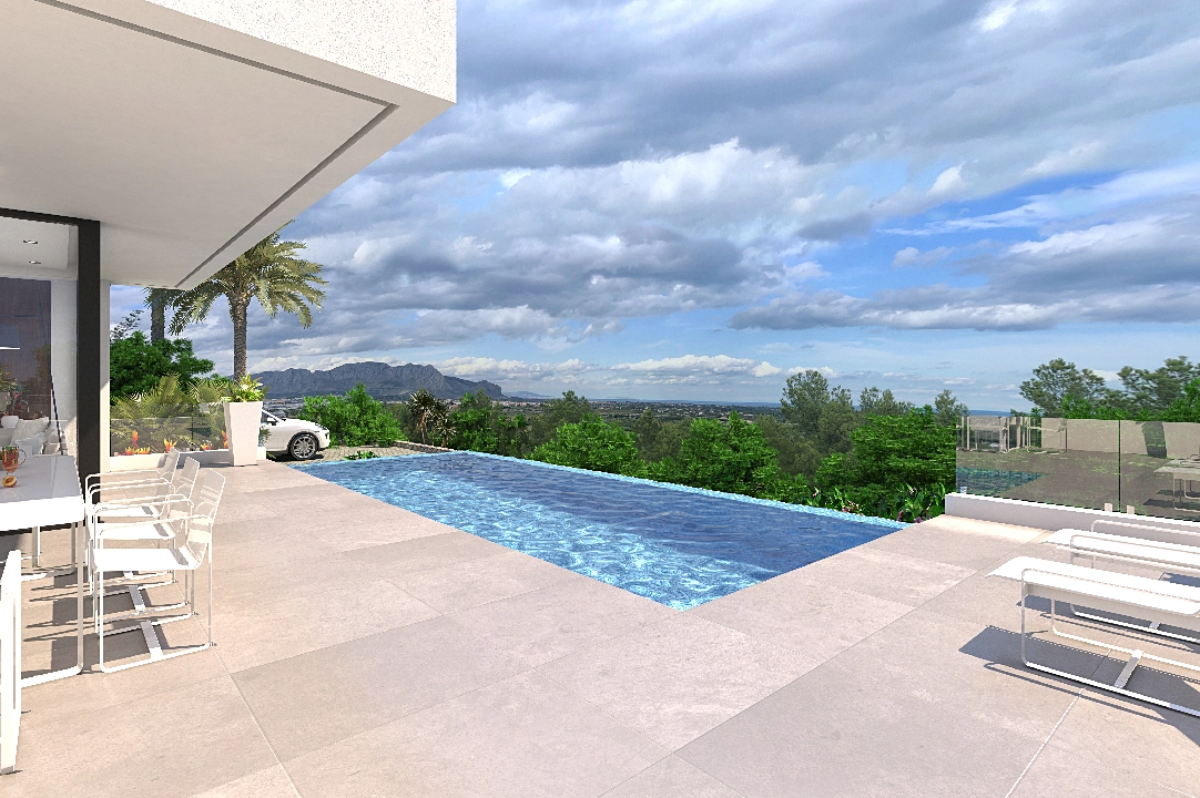 Villa in Pedreguer(Monte Solana 1) te koop, woonoppervlakte 162 m², Bouwjaar 2024, Airconditioning, grondstuk 928 m², 3 slapkamer, 2 badkamer, Zwembad, ref.: UM-UV-MONTE-SOLANA-II-2