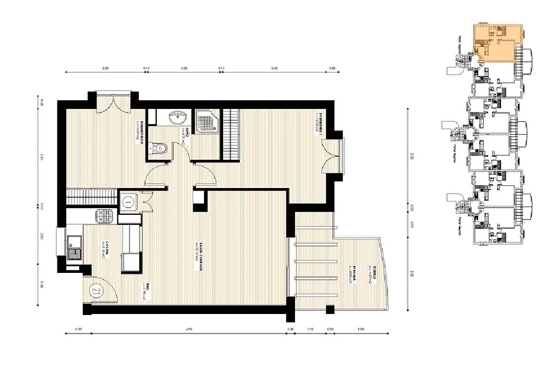 Apartment in Denia te koop, woonoppervlakte 98 m², grondstuk 98 m², 2 slapkamer, 1 badkamer, Zwembad, ref.: NL-NLDNB1416-9