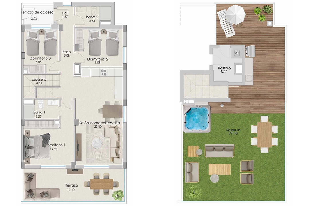 Penthouse Apartment in Santa Pola te koop, woonoppervlakte 251 m², Staat Eerste bewoning, 3 slapkamer, 2 badkamer, Zwembad, ref.: HA-SPN-702-A04-12