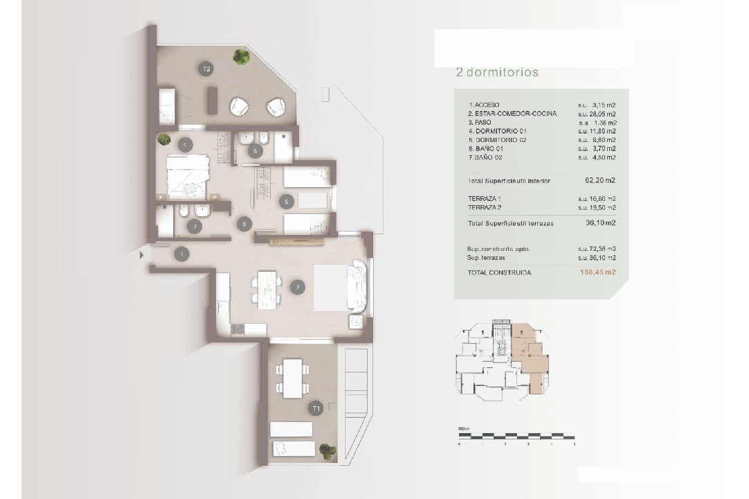 Apartment in Calpe te koop, woonoppervlakte 72 m², Bouwjaar 2023, + KLIMA, Airconditioning, 2 slapkamer, 2 badkamer, Zwembad, ref.: BI-CA.A-019-16
