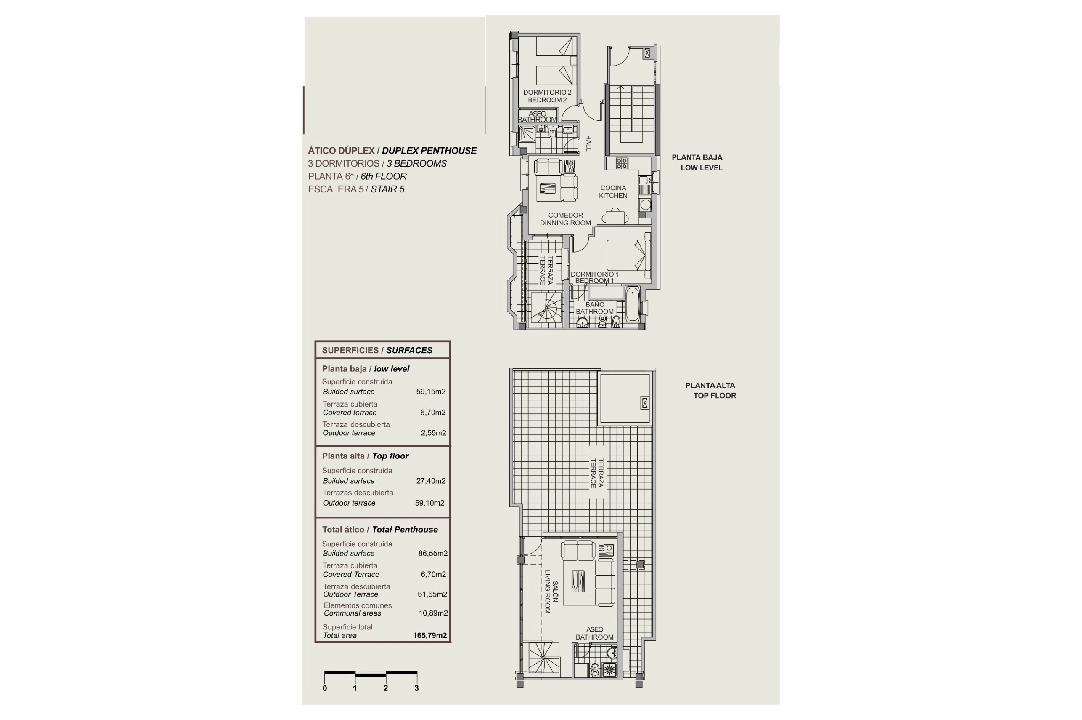 Penthouse Apartment in Calpe te koop, woonoppervlakte 63 m², Bouwjaar 2004, + KLIMA, Airconditioning, 3 slapkamer, 3 badkamer, Zwembad, ref.: BI-CA.A-033-12