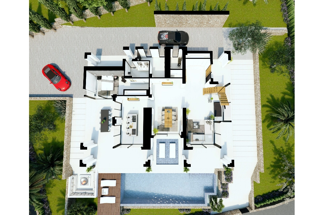 Villa in Benissa(Benissa Costa) te koop, woonoppervlakte 574 m², Airconditioning, grondstuk 1372 m², 4 slapkamer, 4 badkamer, ref.: BP-7015BEN-25