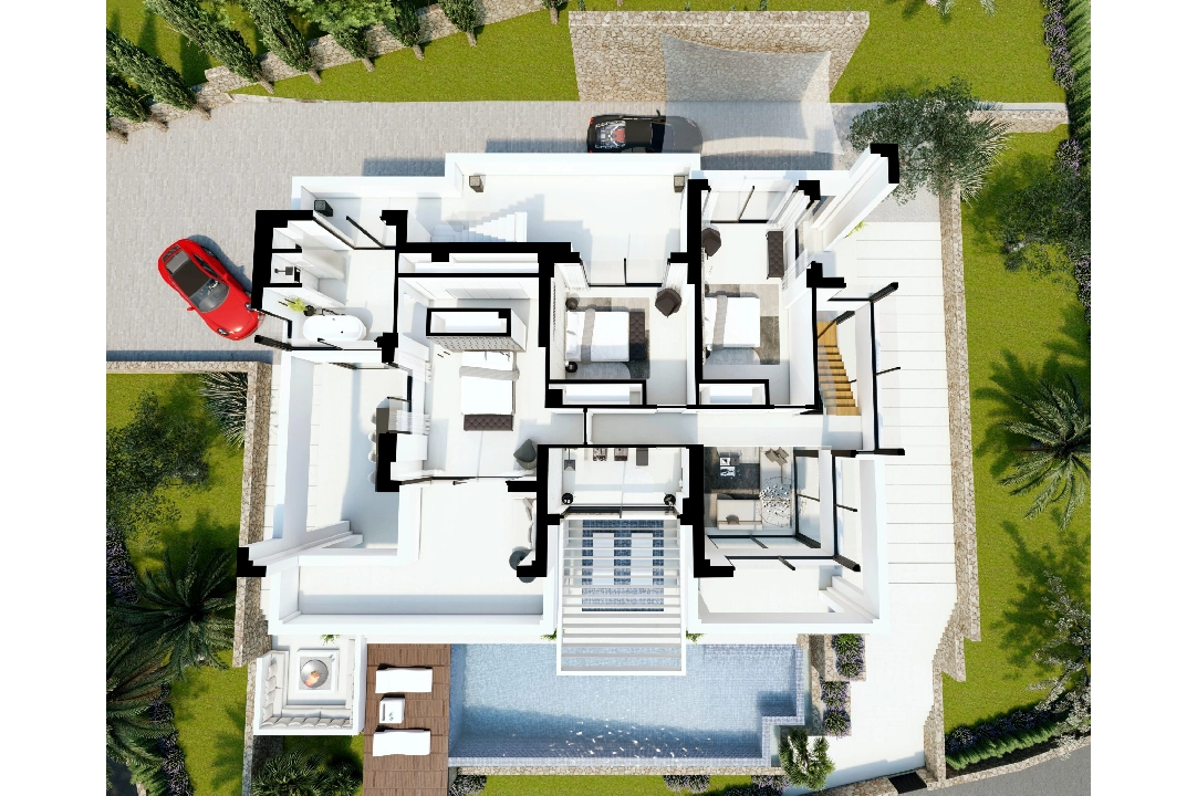 Villa in Benissa(Benissa Costa) te koop, woonoppervlakte 574 m², Airconditioning, grondstuk 1372 m², 4 slapkamer, 4 badkamer, ref.: BP-7015BEN-26
