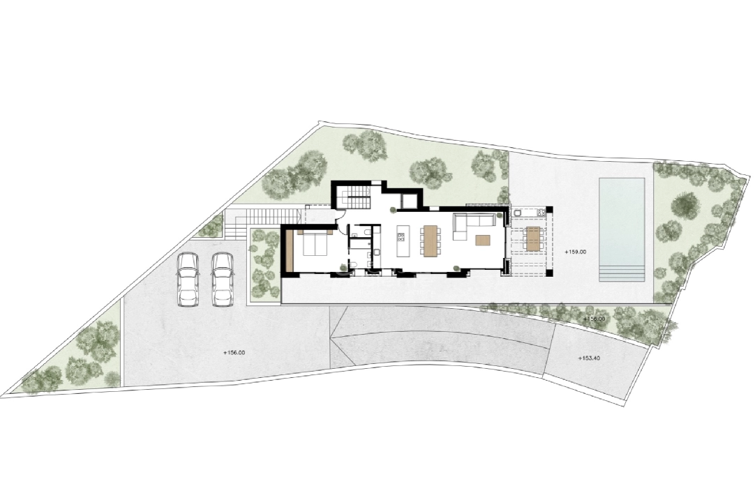 Villa in Benissa(Fanadix) te koop, woonoppervlakte 450 m², Airconditioning, grondstuk 800 m², 3 slapkamer, 3 badkamer, Zwembad, ref.: CA-H-1562-AMBI-9