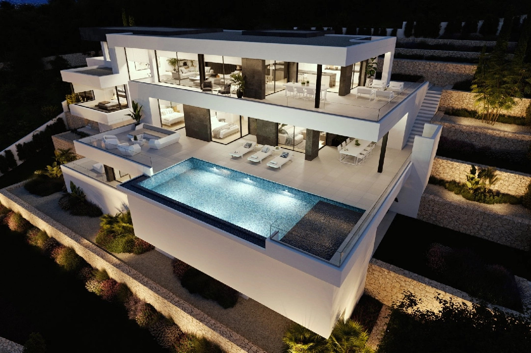 Villa in Cumbre del Sol(Residencial Plus Jazmines) te koop, woonoppervlakte 440 m², grondstuk 1877 m², 3 slapkamer, 5 badkamer, Zwembad, ref.: VA-AJ044-1