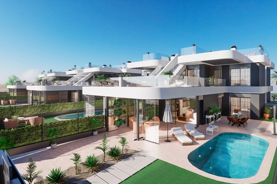 Villa in Los Alcazares te koop, woonoppervlakte 151 m², Staat Eerste bewoning, grondstuk 254 m², 3 slapkamer, 2 badkamer, ref.: HA-LAN-440-E01-1