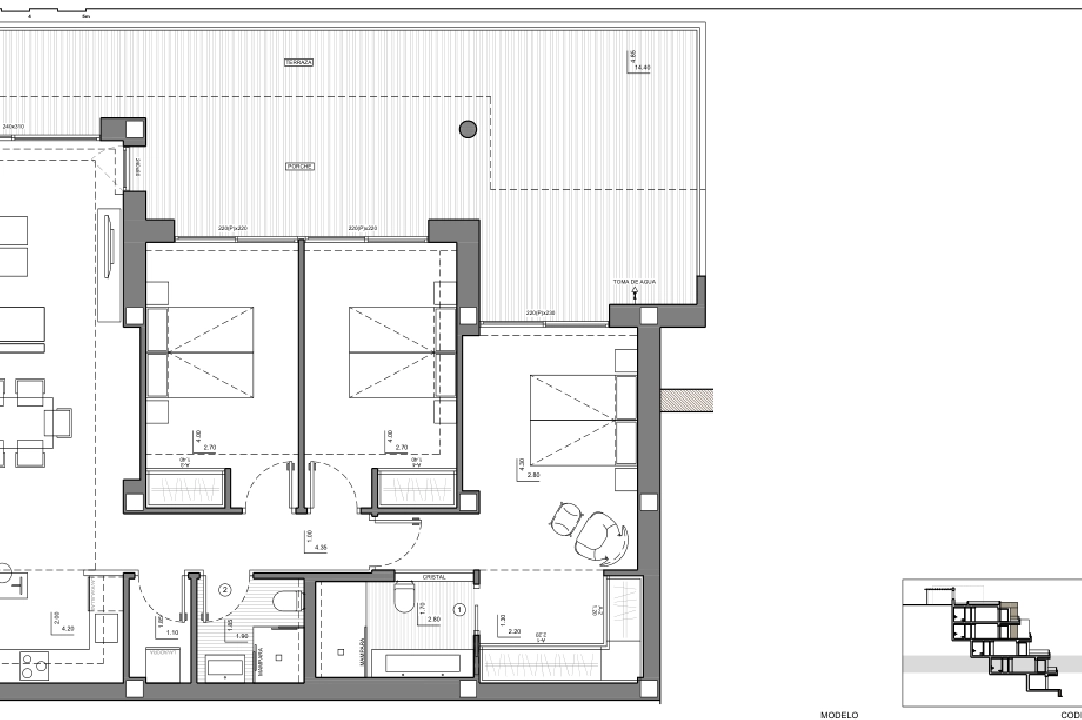 Apartment in Pedreguer(La Sella) te koop, woonoppervlakte 239 m², Airconditioning, grondstuk 239 m², 3 slapkamer, 2 badkamer, ref.: BP-4322PED-21