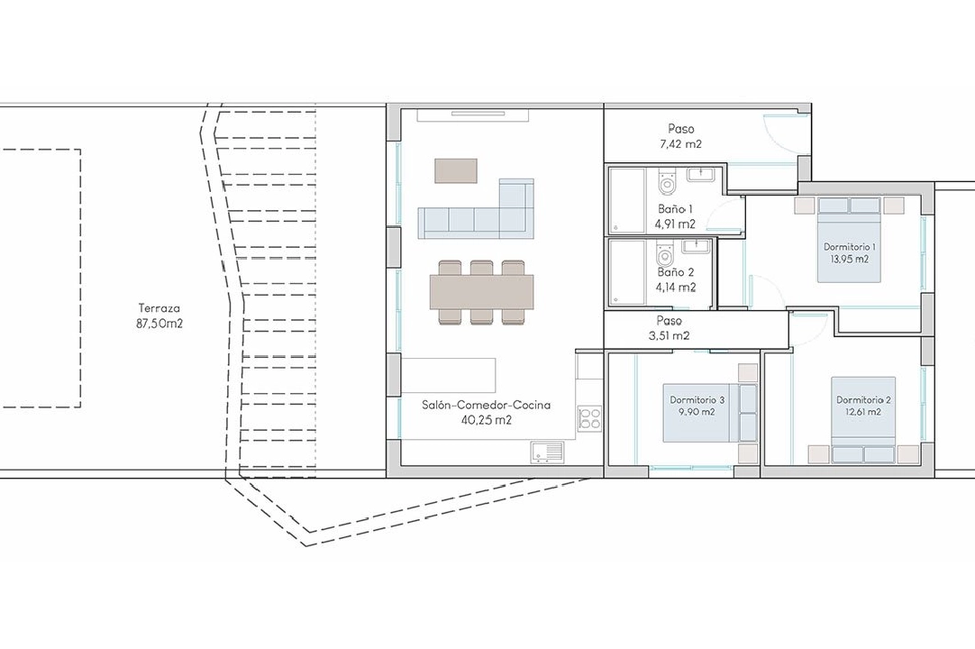Erdgeschoss Apartment in Finestrat te koop, woonoppervlakte 202 m², Staat Eerste bewoning, 3 slapkamer, 2 badkamer, Zwembad, ref.: HA-FIN-313-A03-10
