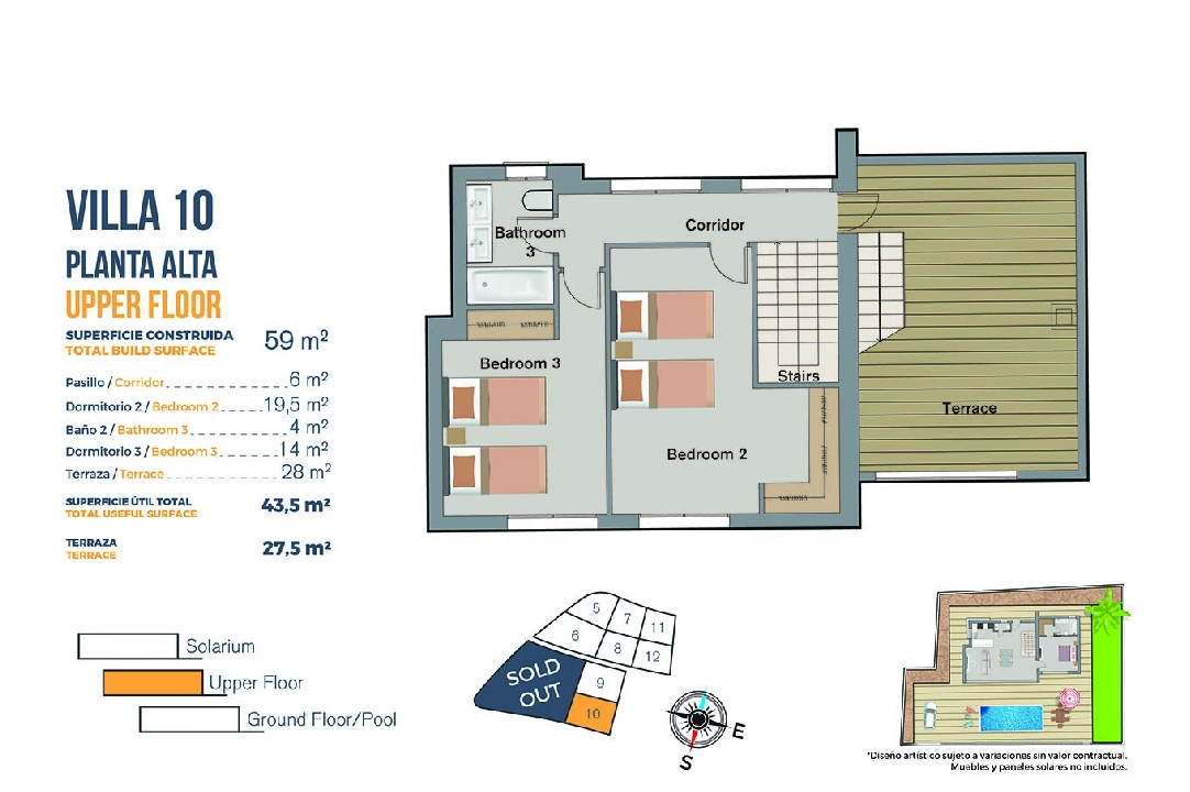 Villa in Finestrat te koop, woonoppervlakte 149 m², Staat Eerste bewoning, grondstuk 346 m², 3 slapkamer, 2 badkamer, Zwembad, ref.: HA-FIN-120-E03-39