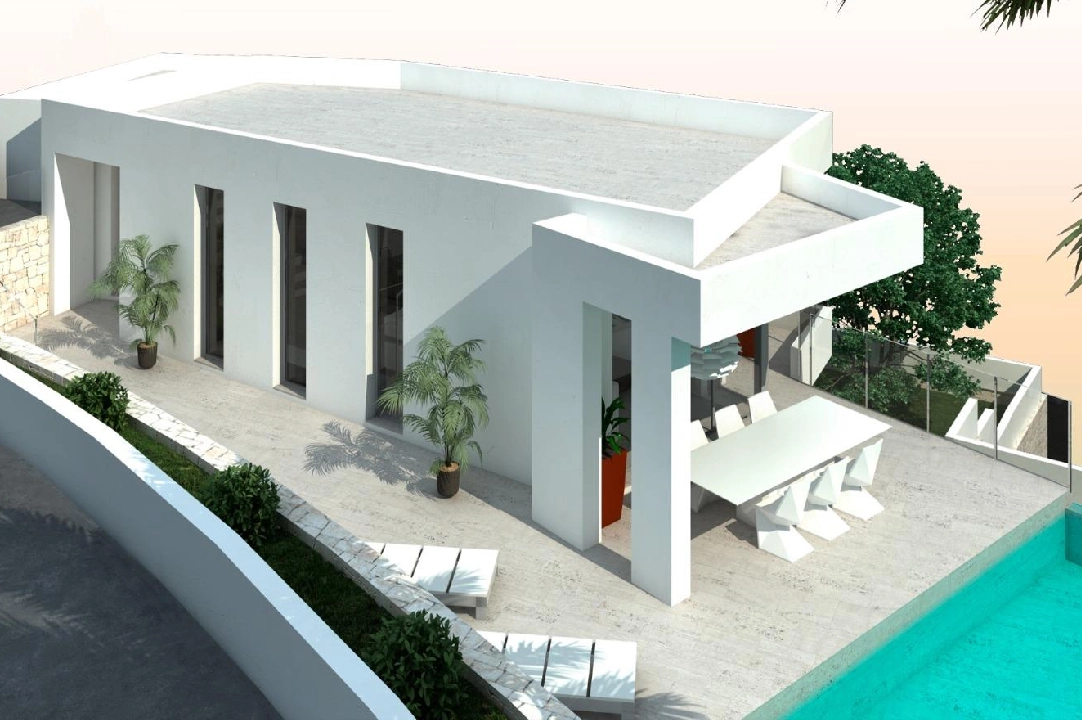 Villa in Moraira(Sol park) te koop, woonoppervlakte 286 m², Airconditioning, grondstuk 800 m², 3 slapkamer, 2 badkamer, Zwembad, ref.: AM-12126DA-3700-7