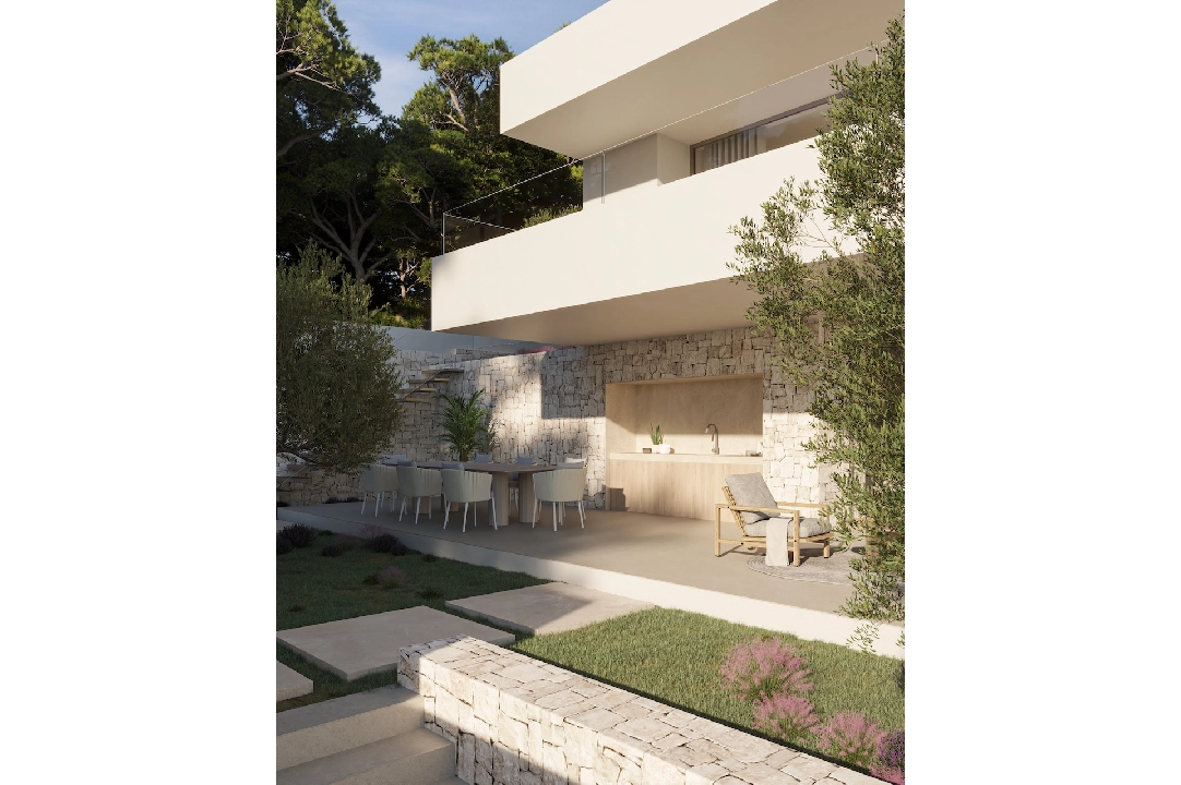 Villa in Moraira(La Sabatera) te koop, woonoppervlakte 311 m², Airconditioning, grondstuk 977 m², 4 slapkamer, 4 badkamer, Zwembad, ref.: CA-H-1738-AMB-10