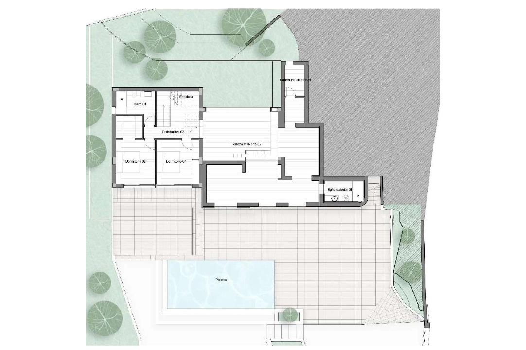 Villa in Altea(La Sierra) te koop, woonoppervlakte 416 m², Airconditioning, grondstuk 1100 m², 4 slapkamer, 4 badkamer, Zwembad, ref.: AM-1229DA-3700-9